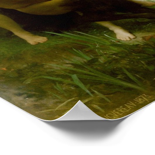 William-Adolphe Bouguereau-Nymphs en Satyr Poster (Hoek)