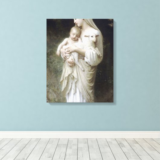 William Adolphe - Bouguereau Onschuld Canvas Afdruk (Insitu (Houten vloer))