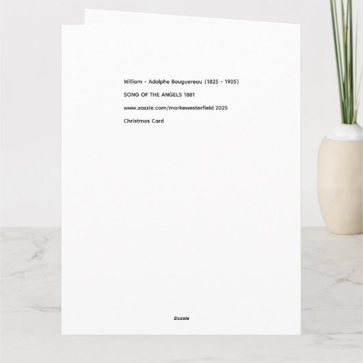 William-Adolphe Bouguereau SONG OF ANGELS 1881 Kaart (Achterkant)