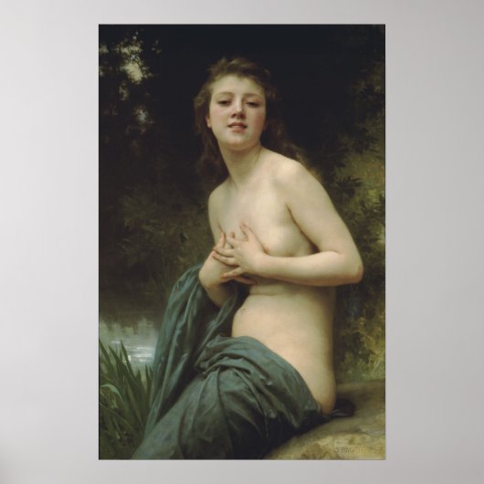 William-Adolphe Bouguereau-Spring Breeze Poster (Voorkant)