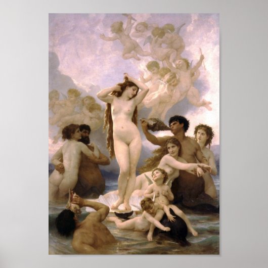 William-Adolphe Bouguereau-The Birth of Venus Poster (Voorkant)