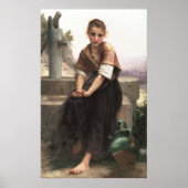 William-Adolphe Bouguereau-The Broken Pitcher Poster (Voorkant)