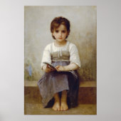 William-Adolphe Bouguereau-The Difficult Lesson Poster (Voorkant)