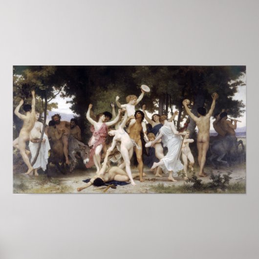 William-Adolphe Bouguereau-The Youth of Bacchus Poster (Voorkant)