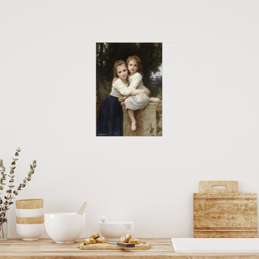 William-Adolphe Bouguereau-Two Sisters lg Poster (Keuken)