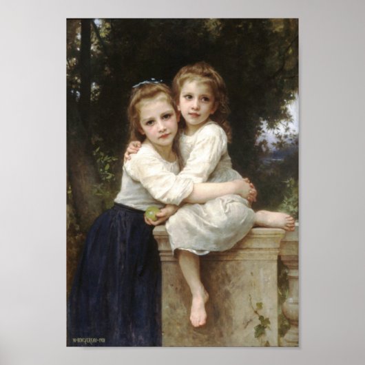 William-Adolphe Bouguereau-Two Sisters Poster (Voorkant)