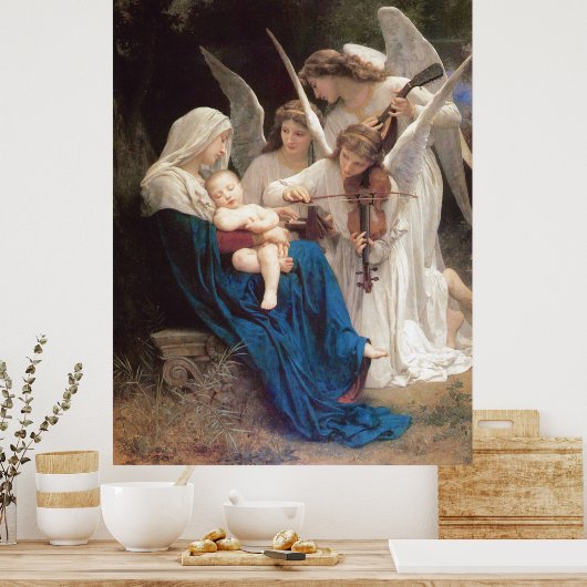 William-Adolphe Bouguereau | Zong van de Angels Poster (Keuken)