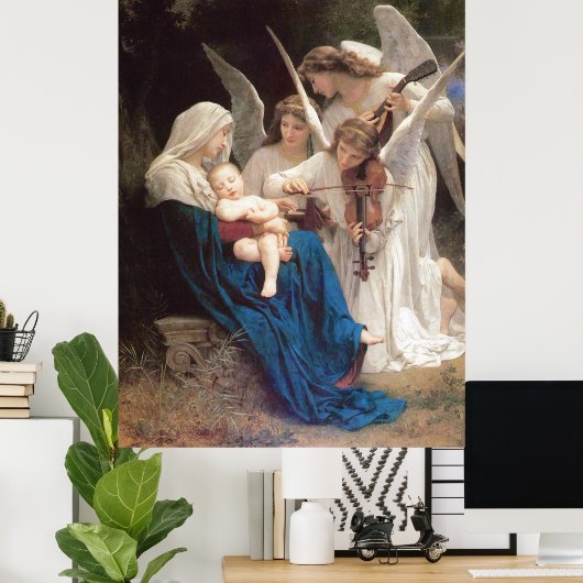 William-Adolphe Bouguereau | Zong van de Angels Poster (Thuiskantoor)