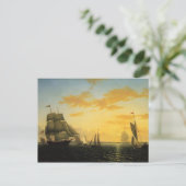 William Bedford New Bedford Harbour op Sunset Briefkaart (Staand voorkant)