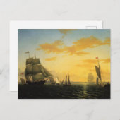 William Bedford New Bedford Harbour op Sunset Briefkaart (Voorkant / Achterkant)
