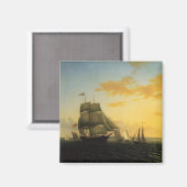 William Bedford New Bedford Harbour op Sunset Magneet (Voorkant / Achterkant)