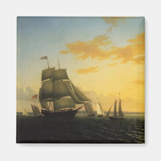 William Bedford New Bedford Harbour op Sunset Magneet (Voorkant)