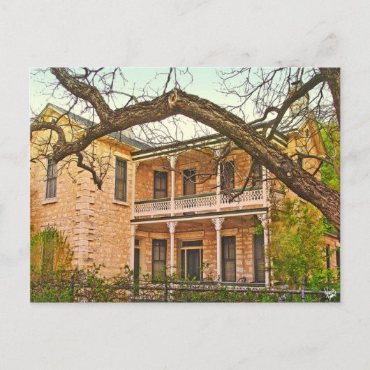 William Bierschwale Home, Fredericksburg, TX Briefkaart (Voorkant)