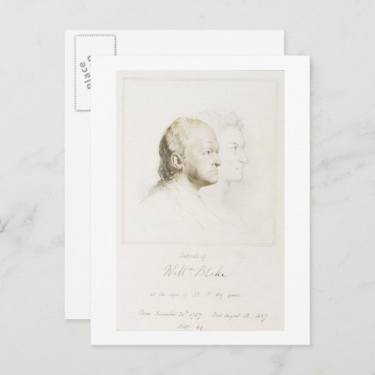 William Blake (1757-1827) in Jeugd en Leeftijd (gr Briefkaart (Voorkant / Achterkant)