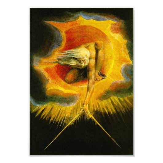 William Blake Ancient of Days Print Foto Afdruk (Voorkant)
