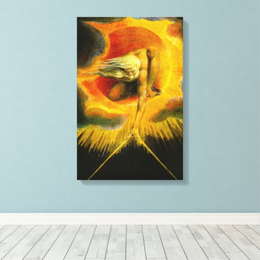William Blake Ancient of Days Vinyl Fotobehang Canvas Afdruk (Insitu (Houten vloer))