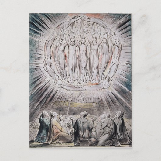 William Blake- Angels die naar de Shepherds lijken Briefkaart (Voorkant)