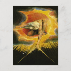 William Blake Art God Briefkaart
