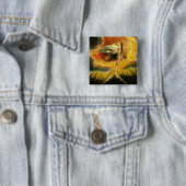 William Blake Art God Vierkante Button 5,1 Cm (In situ)