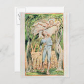 William Blake | Behoort van Innocence; "de piper"; Briefkaart (Voorkant / Achterkant)