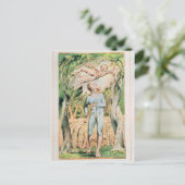 William Blake | Behoort van Innocence; "de piper"; Briefkaart (Staand voorkant)