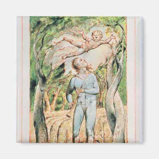 William Blake | Behoort van Innocence; "de piper"; Magneet (Voorkant)