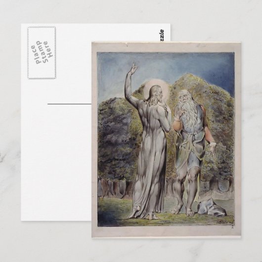 William Blake - Christus Temped by Satan Briefkaart (Voorkant / Achterkant)
