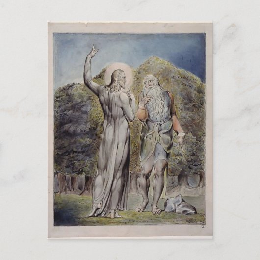 William Blake - Christus Temped by Satan Briefkaart (Voorkant)