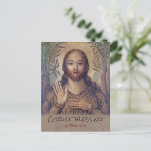 William Blake Christus zegen de redder CC0071 Briefkaart (Staand voorkant)