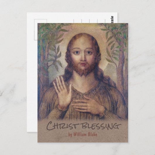 William Blake Christus zegen de redder CC0071 Briefkaart (Voorkant / Achterkant)
