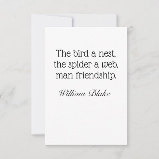 William Blake citaat Vriendschap Kaart (Voorkant)