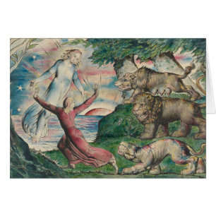 William Blake-Dante die van de drie Beasts loopt