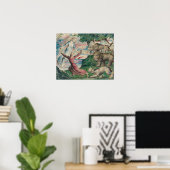 William Blake-Dante die van de drie Beasts loopt Poster (Thuiskantoor)