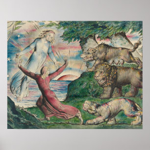 William Blake-Dante die van de drie Beasts loopt Poster