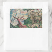 William Blake-Dante die van de drie Beasts loopt Rechthoekige Sticker (Tas)
