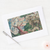 William Blake-Dante die van de drie Beasts loopt Rechthoekige Sticker (Envelop)