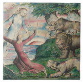 William Blake-Dante die van de drie Beasts loopt Tegeltje (Voorkant)