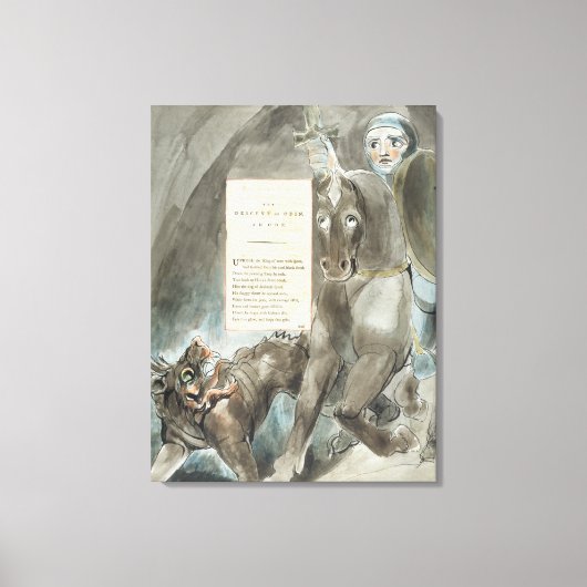 William Blake | De afdaling van Odin, An Ode, van Canvas Afdruk (Voorkant)