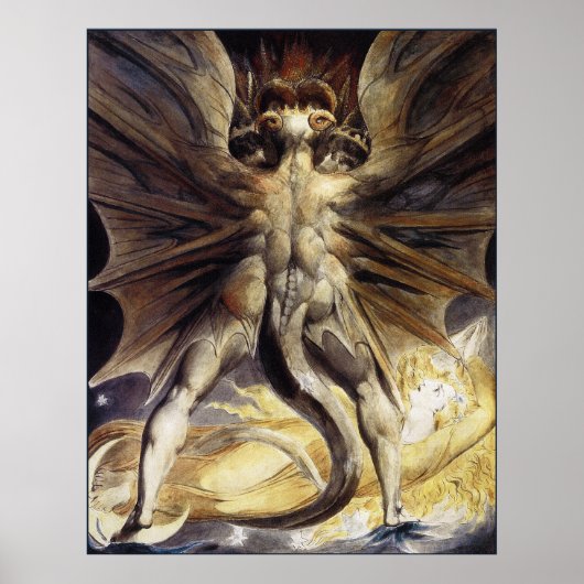 William Blake: De Grote Rode Draak Poster (Voorkant)