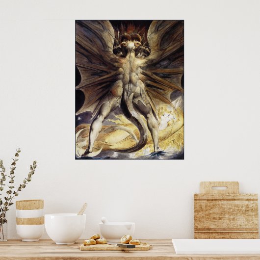 William Blake: De Grote Rode Draak Poster (Keuken)