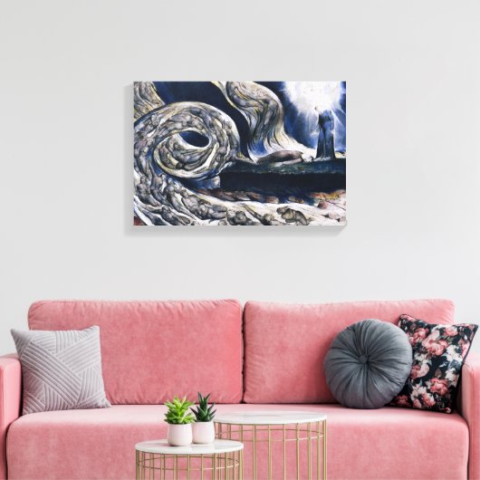 William Blake De Liefhebbers Whirlwind Canvas Prin (Insitu (Woonkamer))