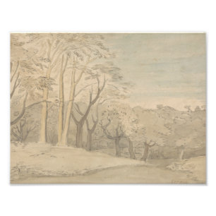 William Blake - Een wazig landschap Foto Afdruk