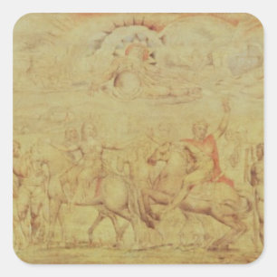 William Blake Faerie Queene Vierkante Sticker