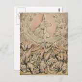 William Blake: Gieten van Rebel Angels naar de hel Briefkaart (Voorkant / Achterkant)