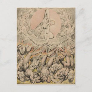William Blake: Gieten van Rebel Angels naar de hel Briefkaart
