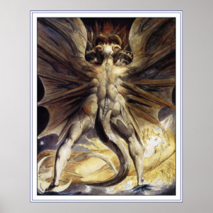 William Blake: Great Red Dragon - Poster Print
