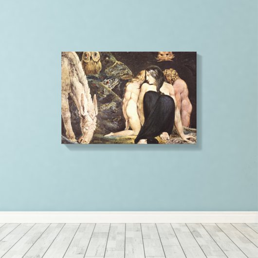 William Blake Hecate Canvas Print (Insitu (Houten vloer))