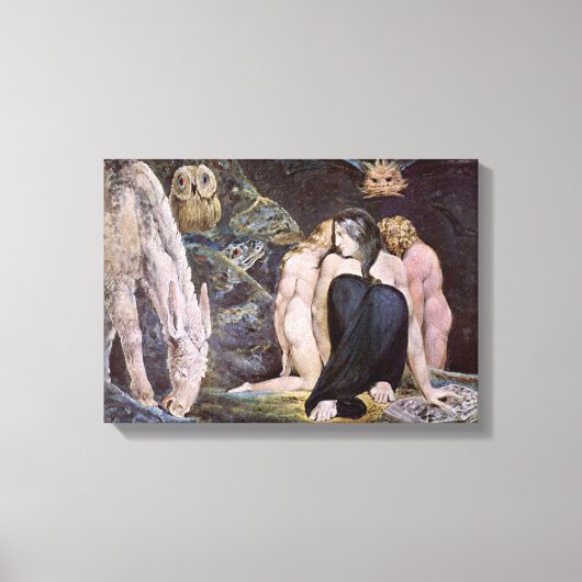 William Blake - Hecate; Night of Enitharmon's Joy Canvas Afdruk (Voorkant)