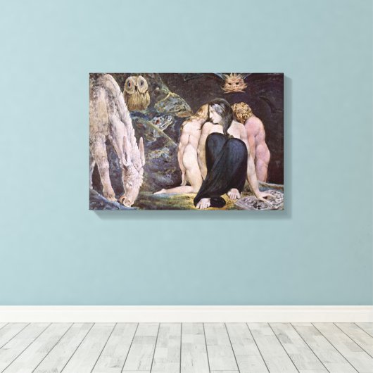William Blake - Hecate; Night of Enitharmon's Joy Canvas Afdruk (Insitu (Houten vloer))