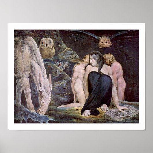William Blake - Hecate; Night of Enitharmon's Joy Poster (Voorkant)